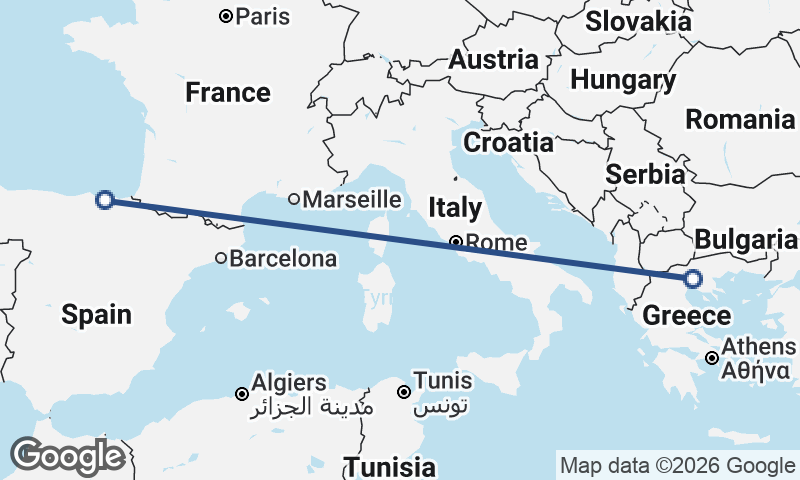 Thessaloníki to Bilbao