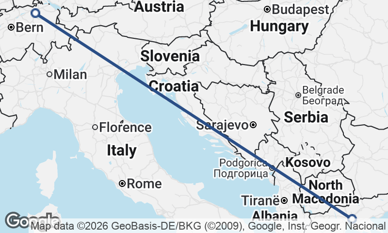 Thessaloníki to Zürich