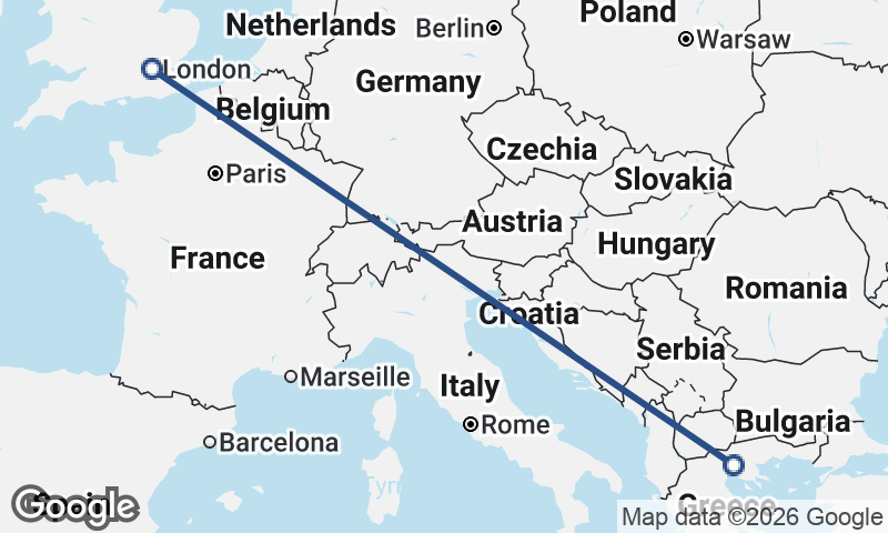 Thessaloníki to London