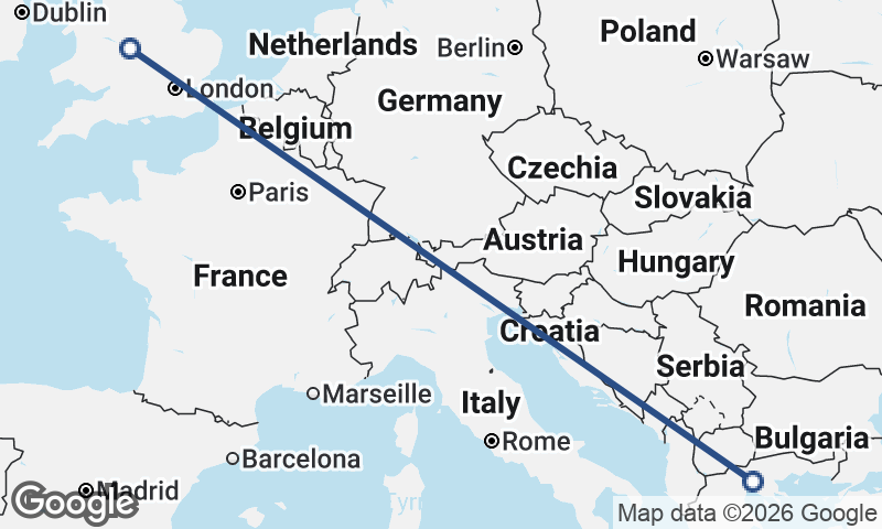 Thessaloníki to Birmingham