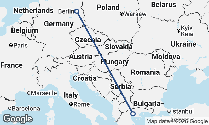 Thessaloníki to Berlin