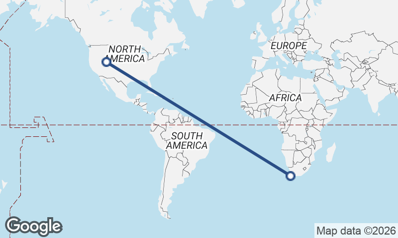 Salt Lake City to Cape Town