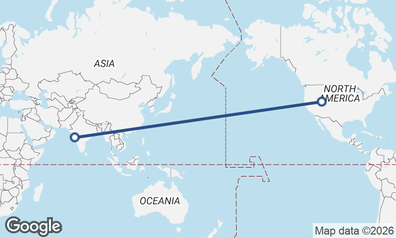 Salt Lake City to Mumbai