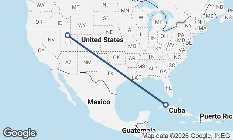Salt Lake City to Havana