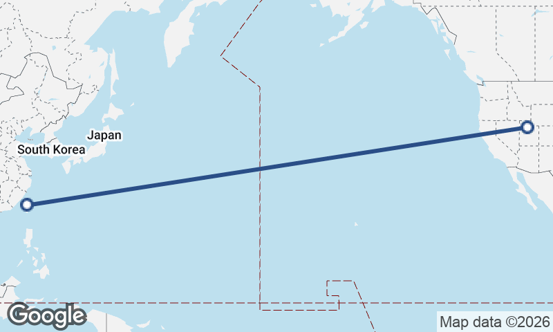 Salt Lake City to Taichung