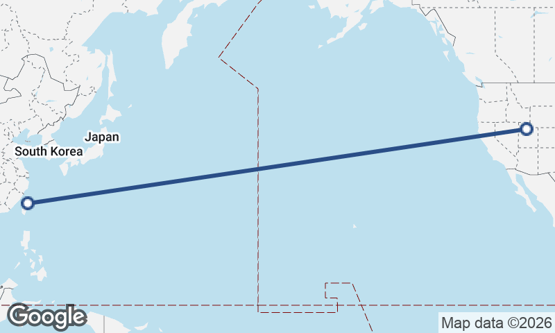 Salt Lake City to Taipei