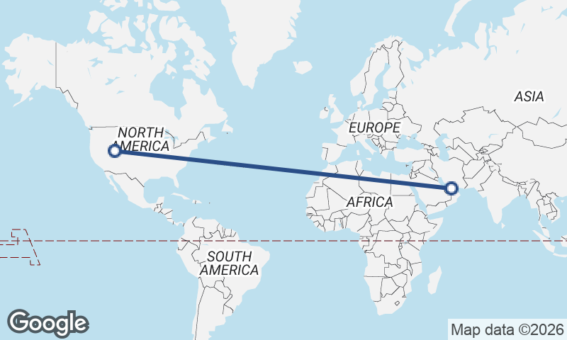 Salt Lake City to Dubai