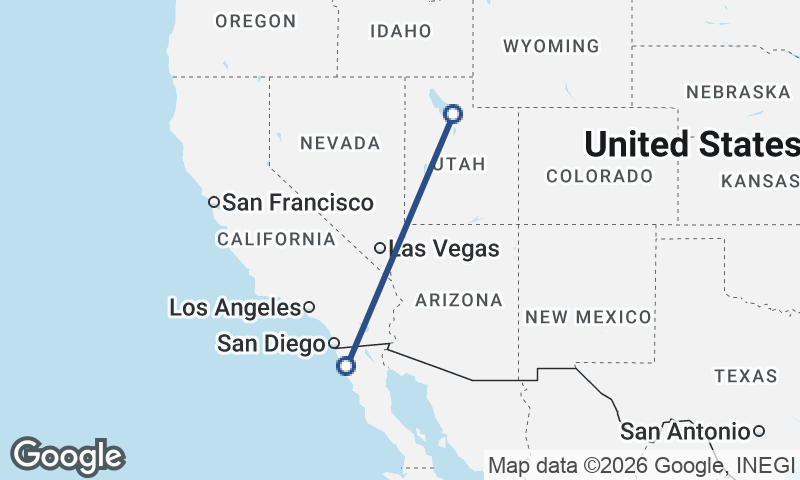 Salt Lake City to Ensenada