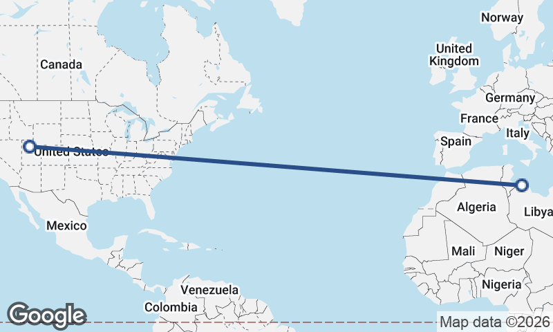 Salt Lake City to Tripoli