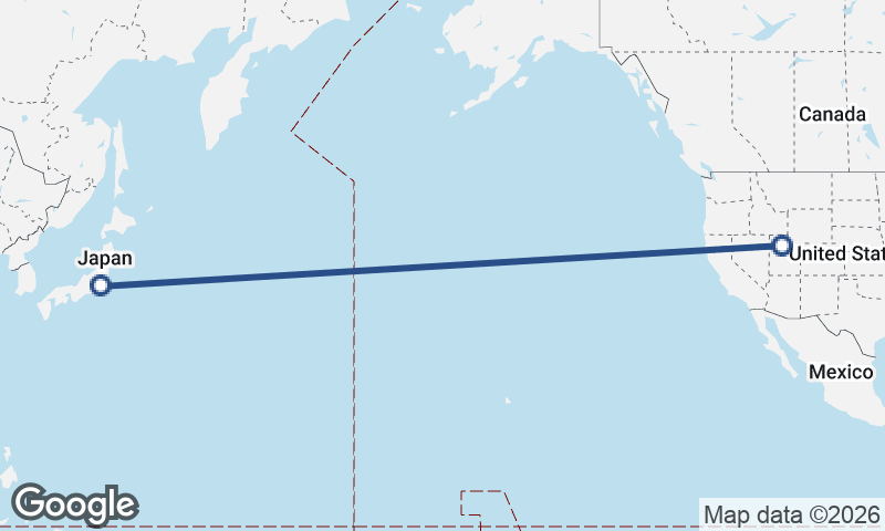 Salt Lake City to Tokyo