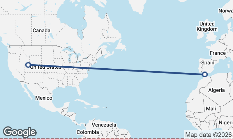 Salt Lake City to Algeciras