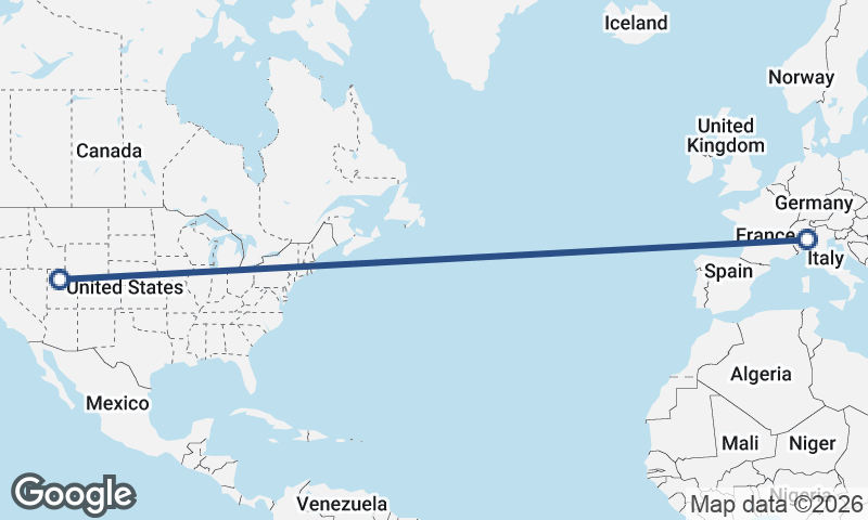 Salt Lake City to Milan