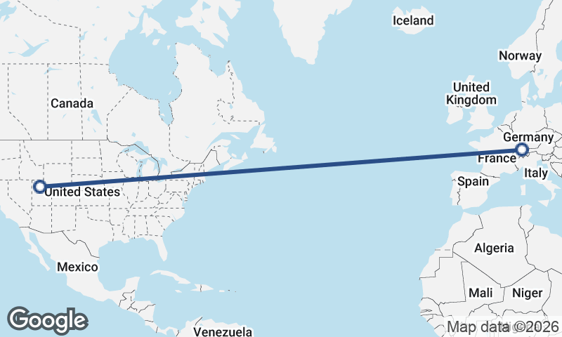 Salt Lake City to Zürich