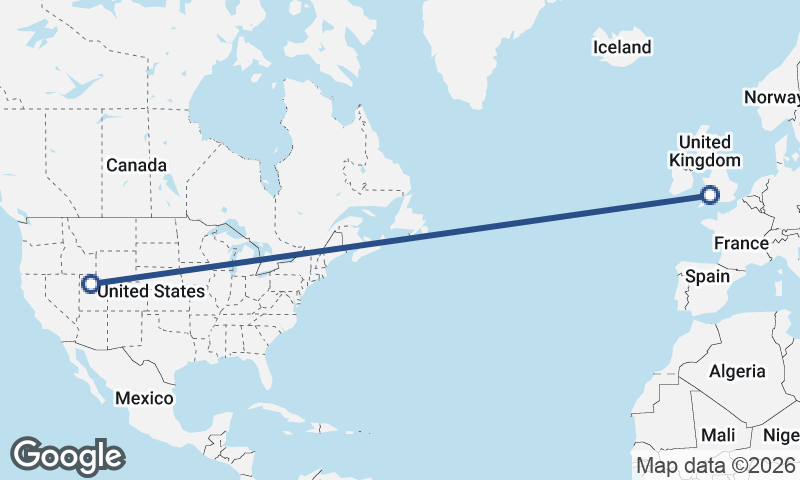 Salt Lake City to Cardiff