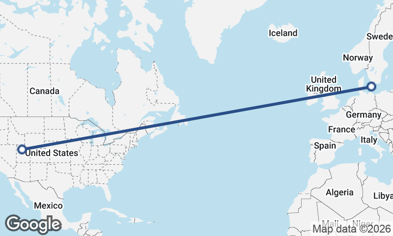 Salt Lake City to Malmö