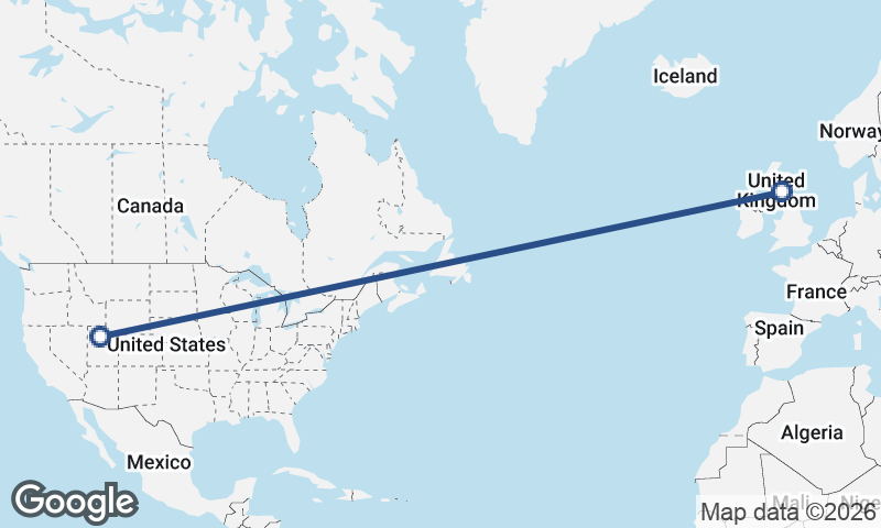 Salt Lake City to Edinburgh