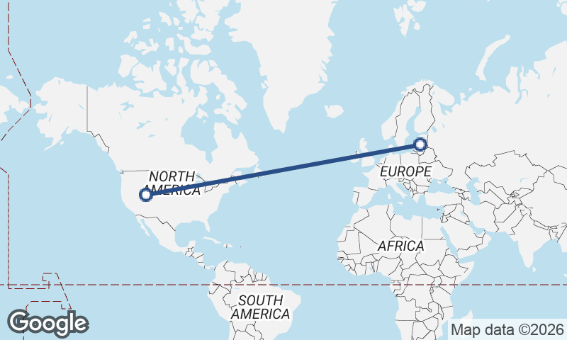 Salt Lake City to Riga