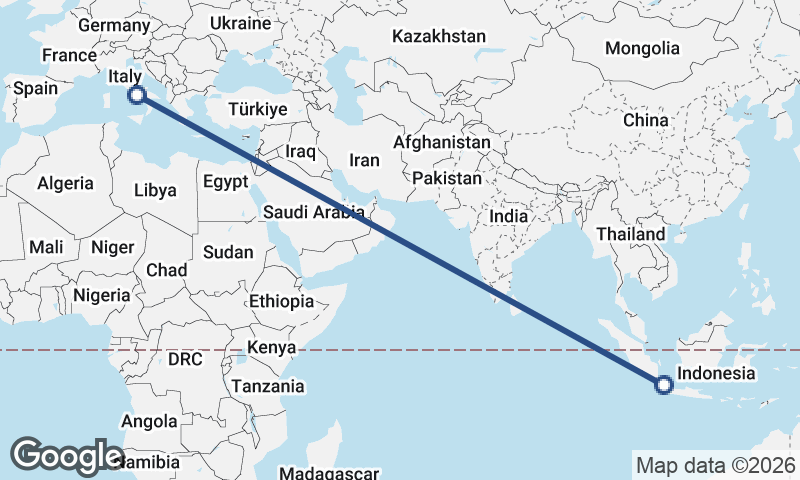 Naples to Jakarta