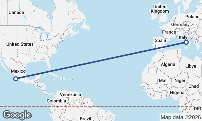 Naples to Manzanillo