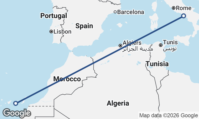 Naples to Las Palmas de Gran Canaria