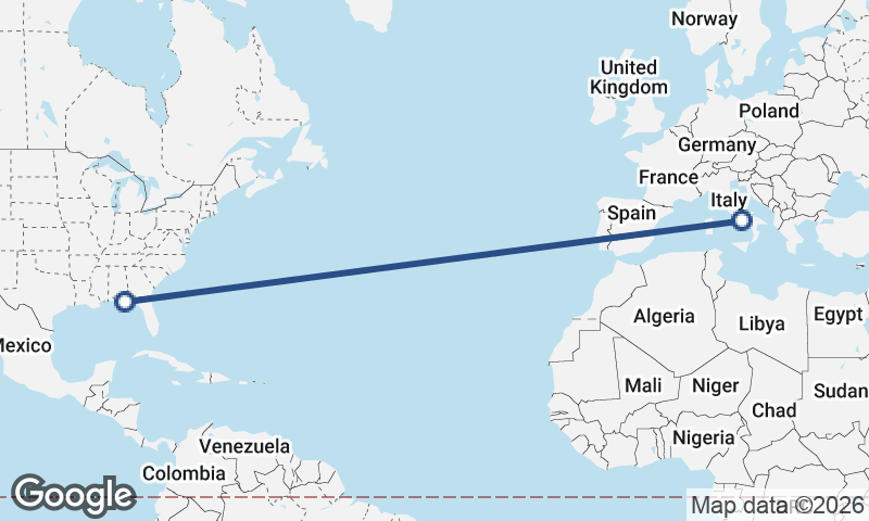 Naples to Panama City