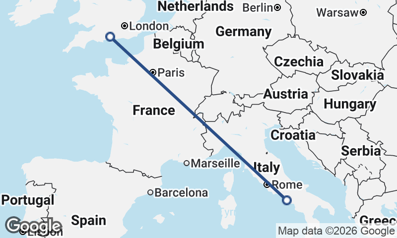 Naples to Southampton
