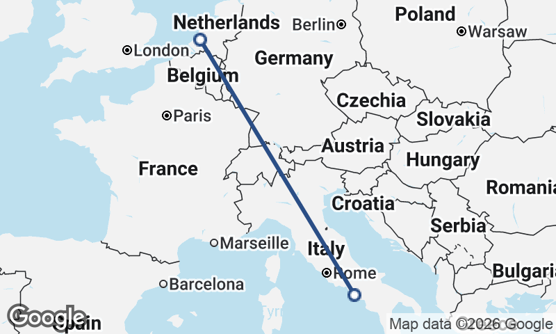 Naples to Rotterdam