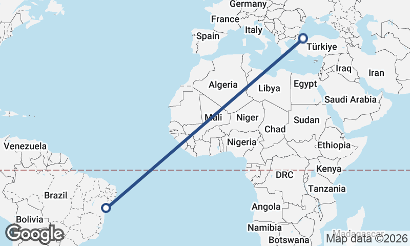 Istanbul to Salvador
