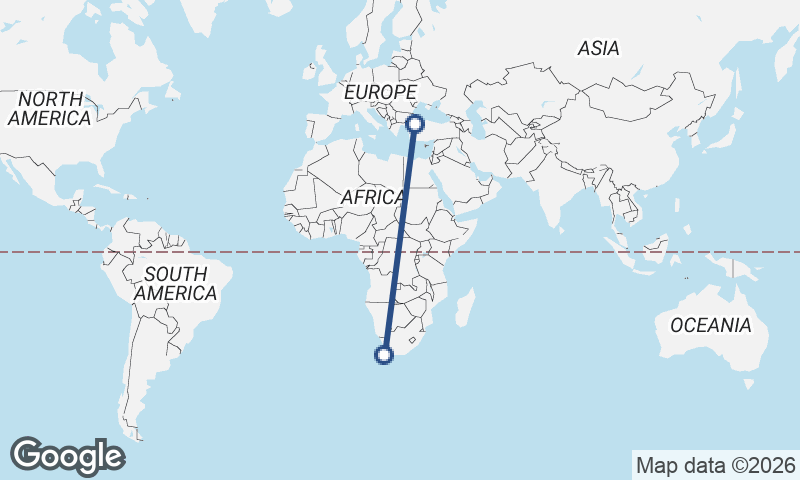 Istanbul to Cape Town