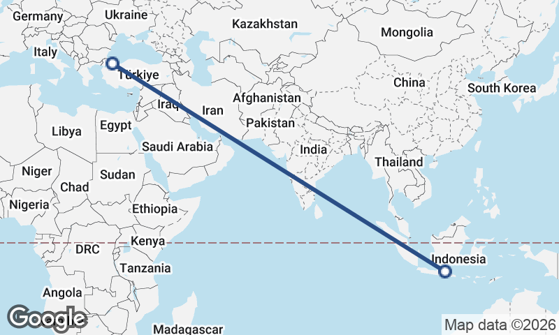 Istanbul to Surabaya