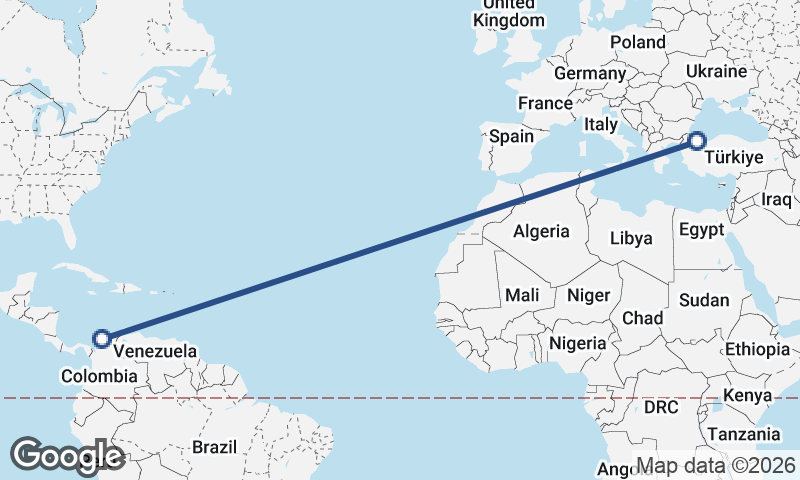 Istanbul to Cartagena