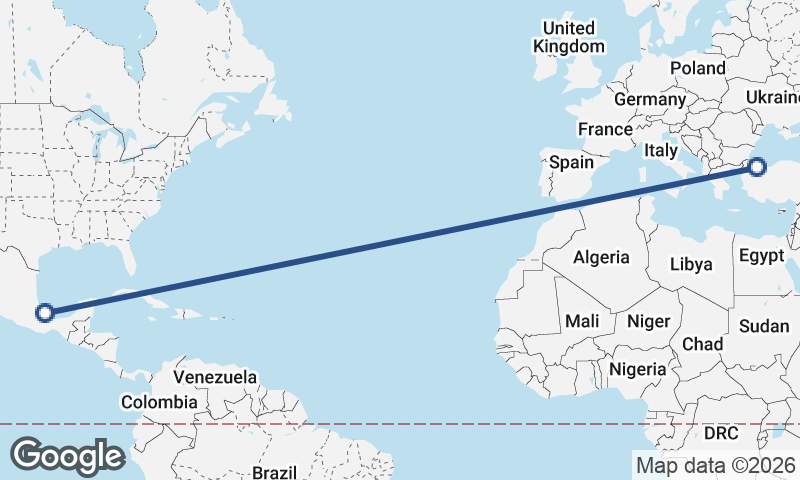 Istanbul to Veracruz