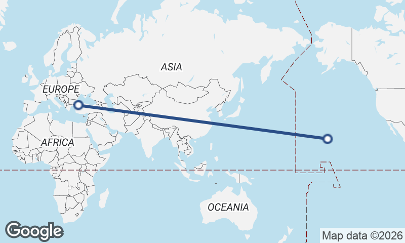 Istanbul to Honolulu