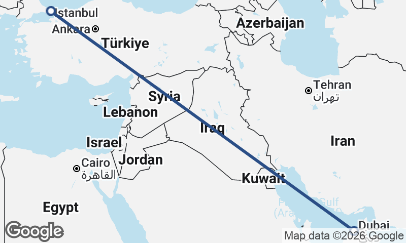 Istanbul to Dubai