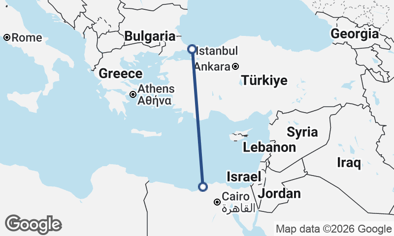 Istanbul to Alexandria