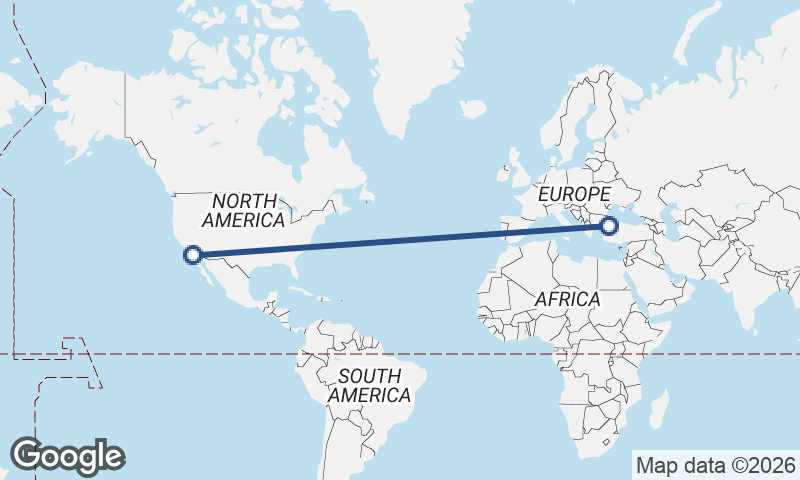 Istanbul to San Diego