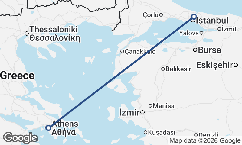 Istanbul to Athens