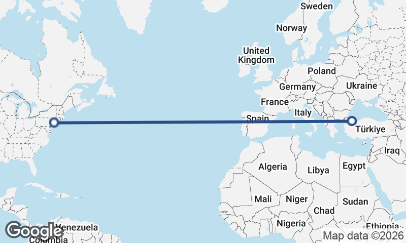 Istanbul to New York