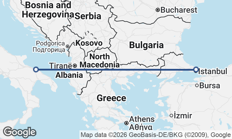Istanbul to Bari