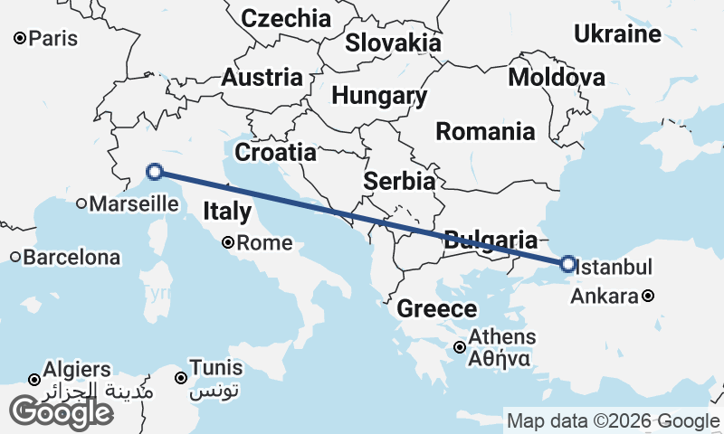 Istanbul to Genoa