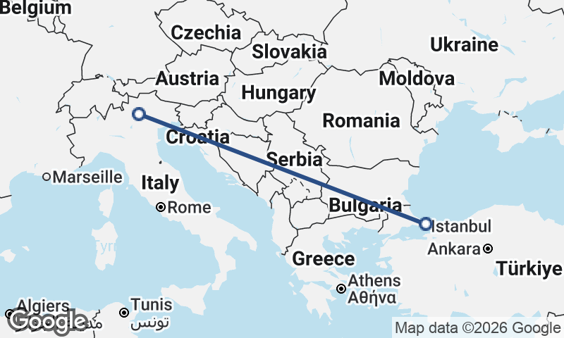 Istanbul to Trento
