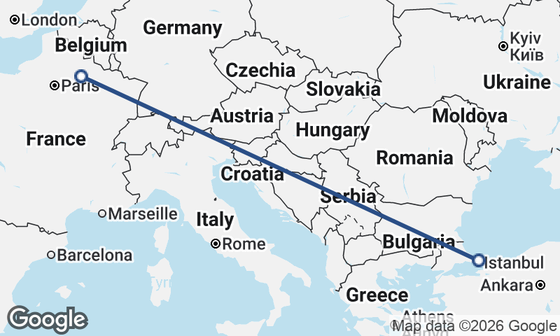 Istanbul to Reims