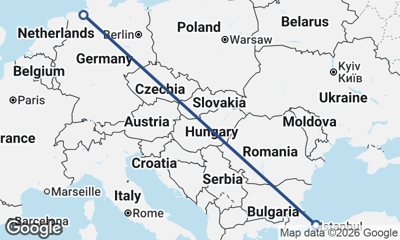 Istanbul to Bremerhaven