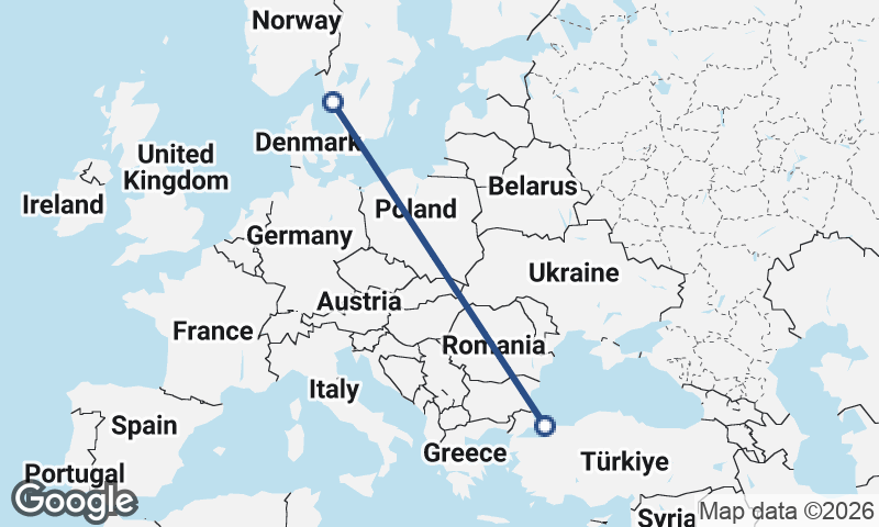 Istanbul to Göteborg