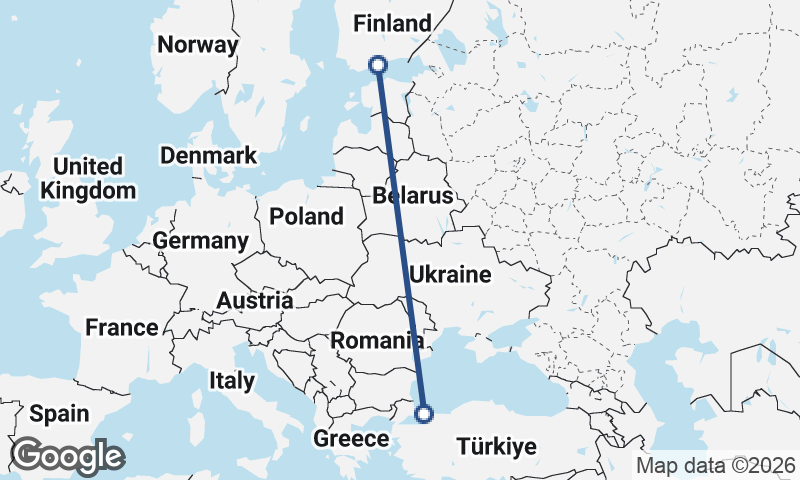 Istanbul to Helsinki