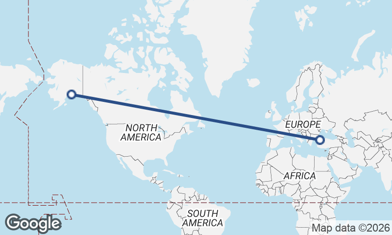 Istanbul to Anchorage