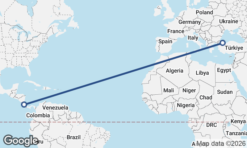 Istanbul to San José