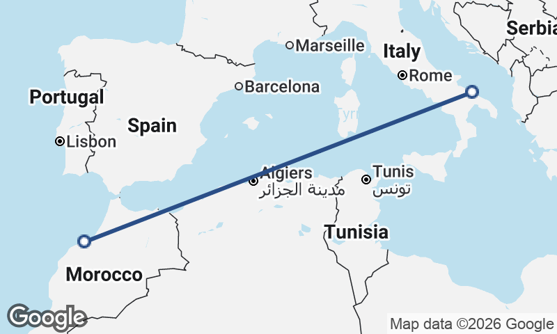 Bari to Casablanca