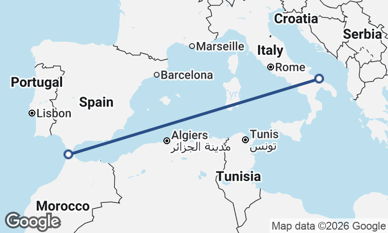 Bari to Tangier