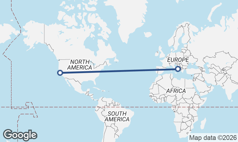 Bari to San Francisco